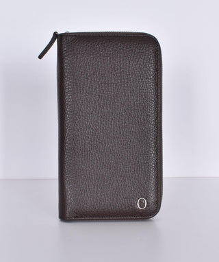 Portafoglio alto Orciani zip around pelle micron ebano SU012001 ORCIANI