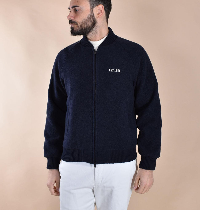 Giubbotto Circolo 1901 bomber college blu Raglan CN51010090 CIRCOLO 1901