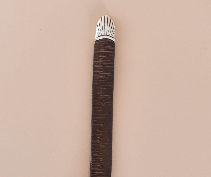 Cintura Orciani sottile blade marrone 