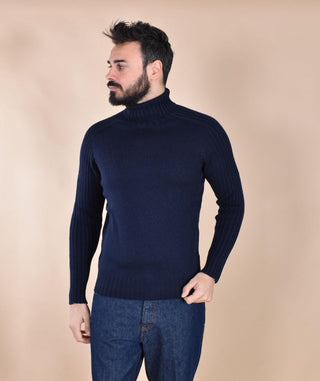 Dolcevita Gran Sasso Rain Wool bianco blu notte 14136 24609598 GRAN SASSO