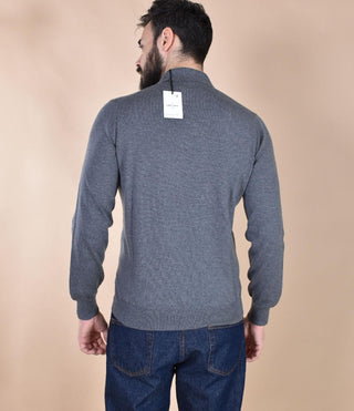 Polo Gran Sasso Athleisure grigio  senza bottoni scollo V 57189 14813089 GRAN SASSO