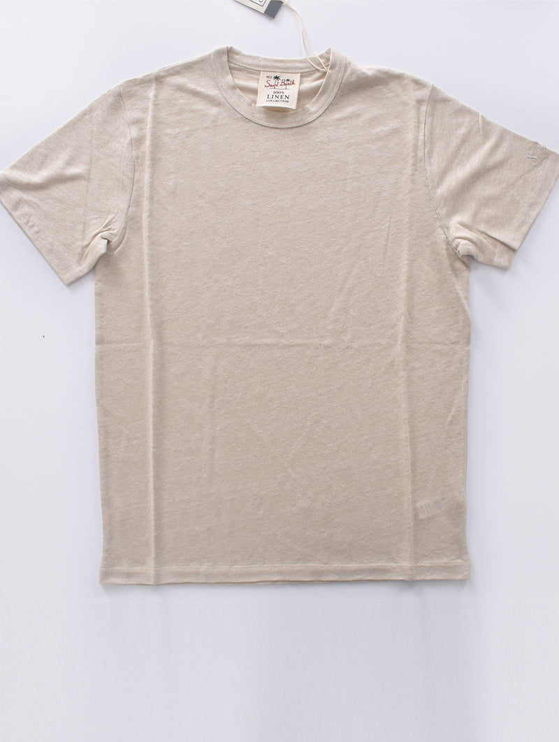 T-shirt Mc2 Saint Barth beige lino 