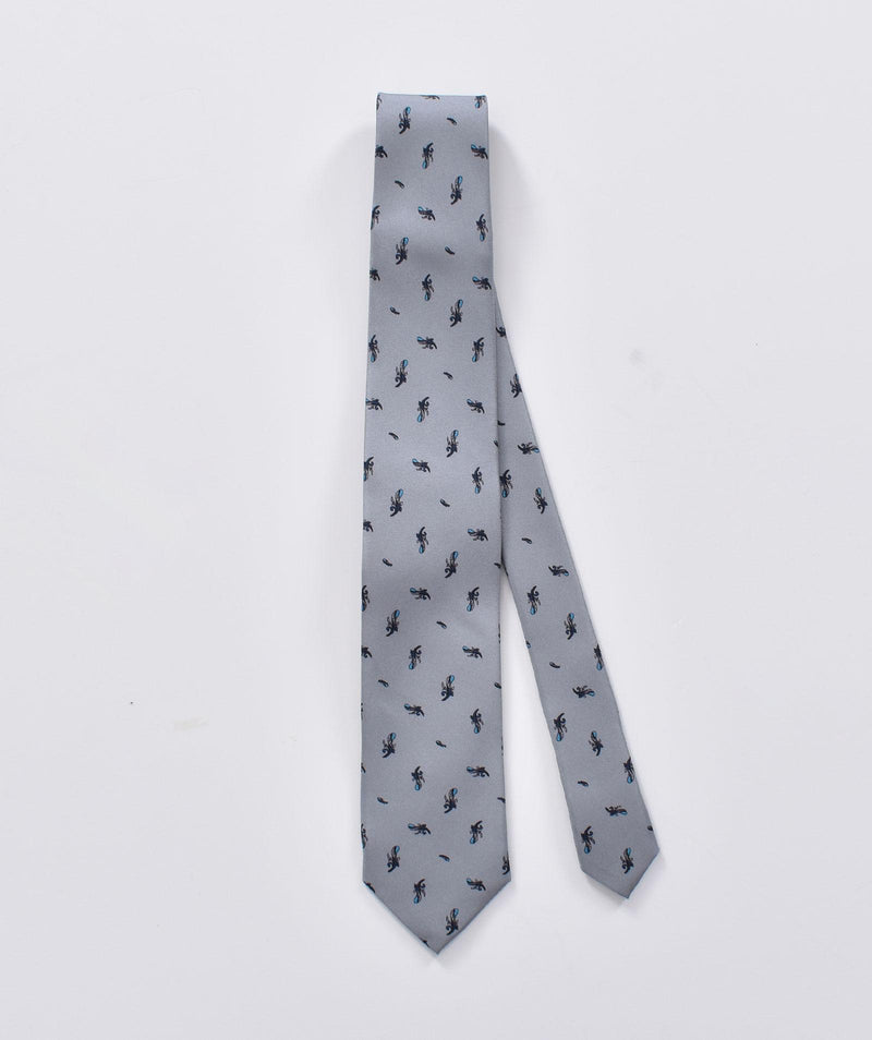 Cravatta Fefe  seta asso bastoni grigio chiaro Scaramantia VARIE3 FEFE