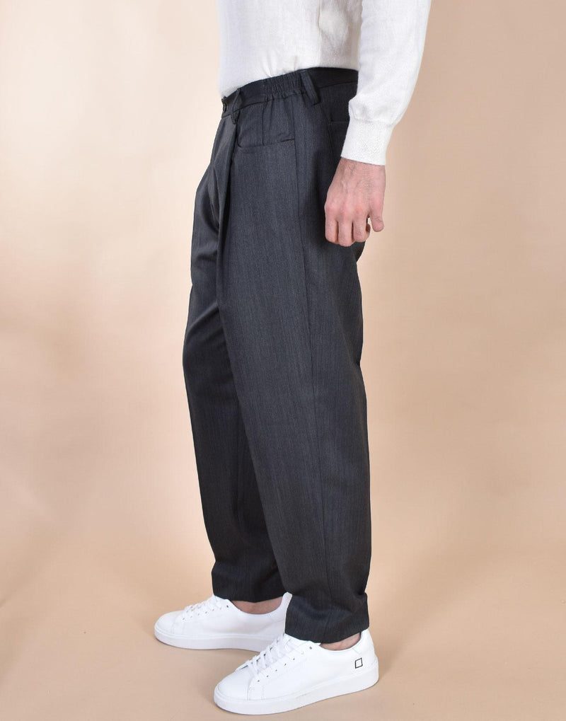 Pantalone Yes London pinces grigio antracite XP331301 YES LONDON