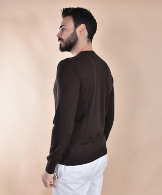 Maglia Gran Sasso girocollo Travel wool marrone 43167 17190190 GRAN SASSO
