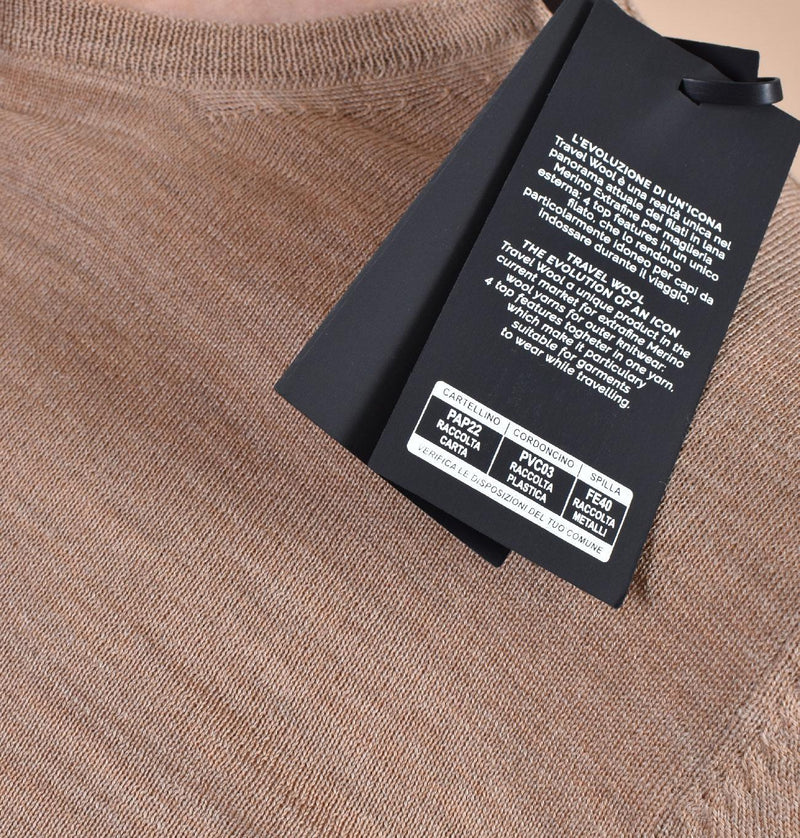 Maglia Gran Sasso girocollo Travel wool beige 43167 17190116 GRAN SASSO