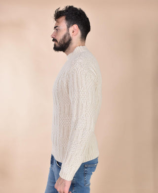 Maglia Rakkì collo cratere bianco avorio Tim Buckley TIMMY01 Rakkì