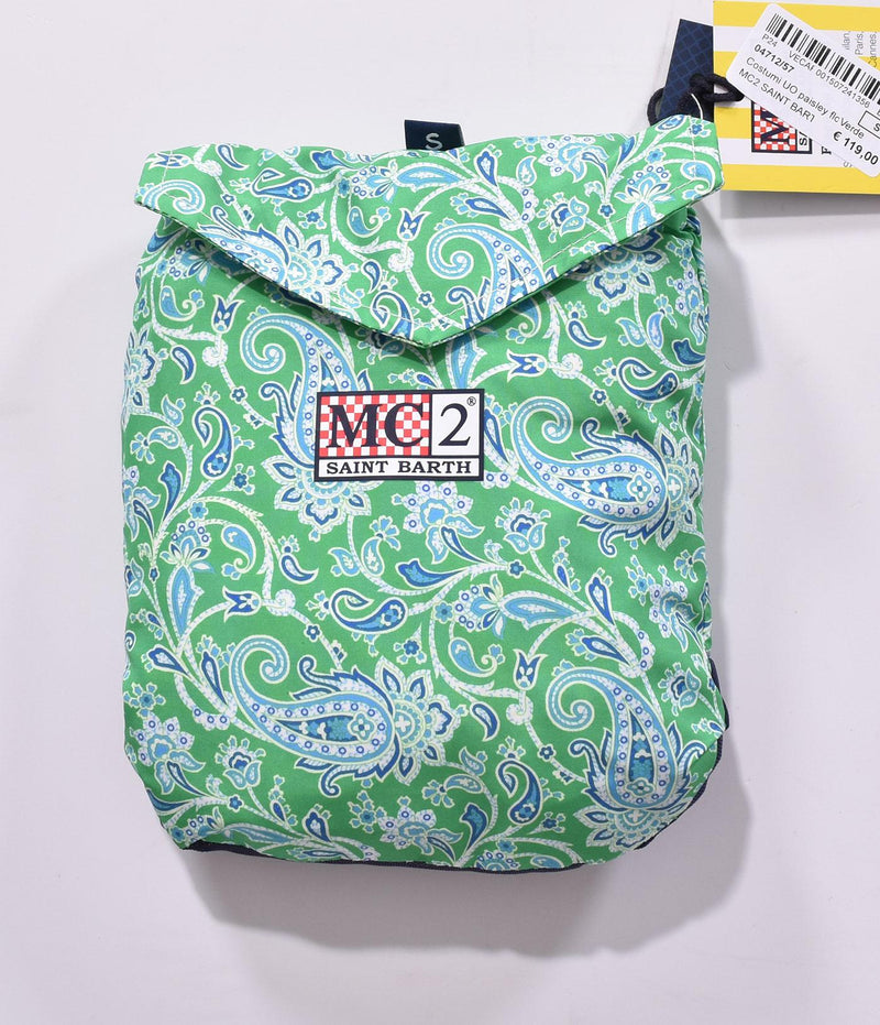 Costume Mc2 SAint Barth verde paisley flower damascato 0471257 MC2 SAINT BARTH