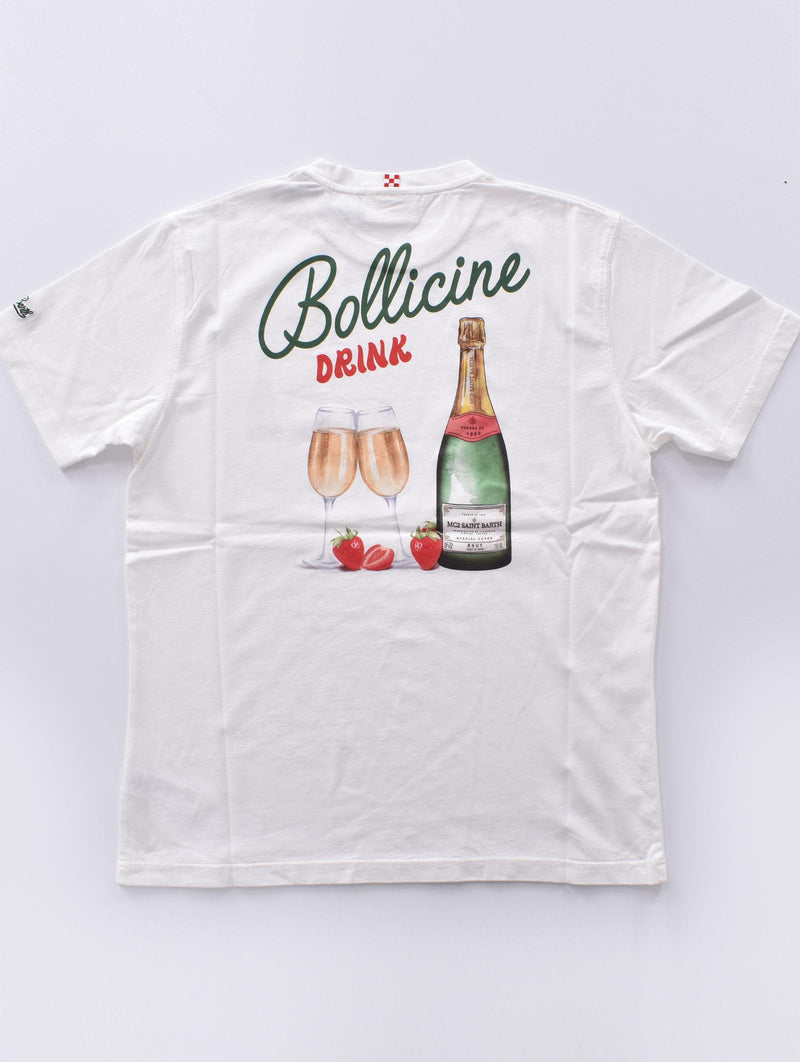 T-shirt Mc2 Saint Barth Bollicine drink Champagne 0241401 MC2 SAINT BARTH