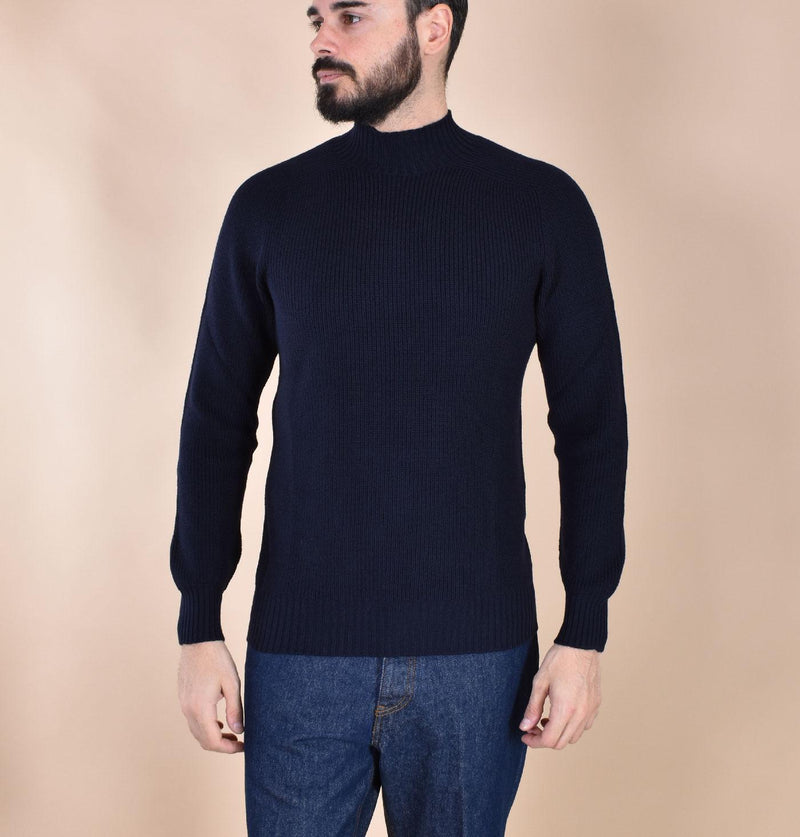 Maglia Gran Sasso lupetto blu notte Rain Wool 24118 24601598 GRAN SASSO