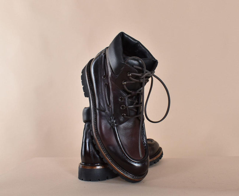 Scarpe Claudio Marini stivaletti anfibi moro 835301 CLAUDIO MARINI