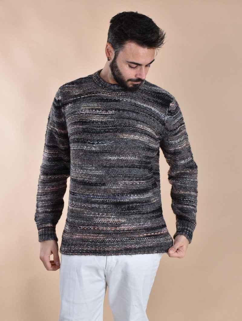 Maglione Officina 36 nero grigio mod NS13601 OFFICINA 36