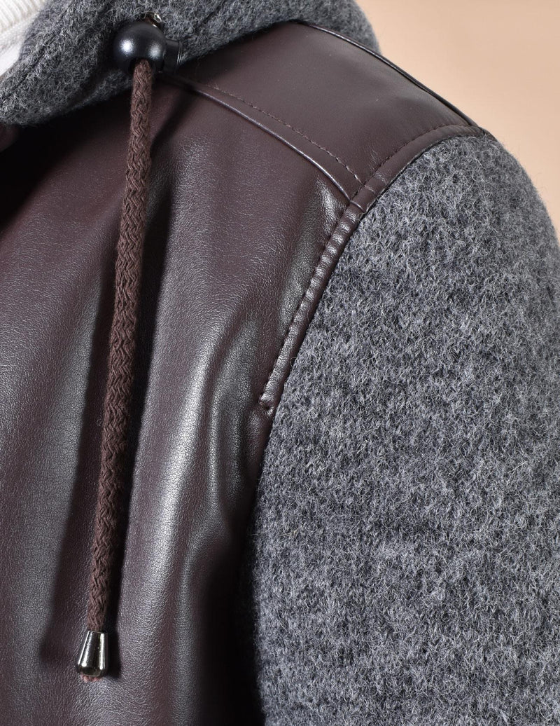 Giubbotto BoB Crystal marrone pelle lana CRYSTAL1 BOB