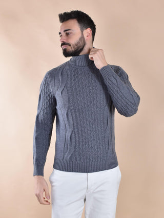 Dolcevita Luigi Gentile trecce grigio 119104 LUIGI GENTILE