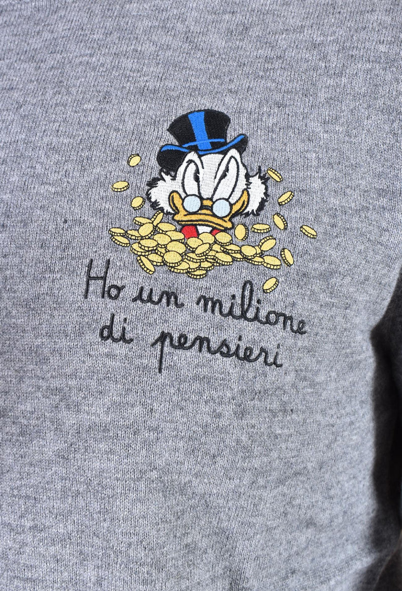 Maglia Mc2 Saint Barth paperone scrooge pensieri grigio 0293115 MC2 SAINT BARTH