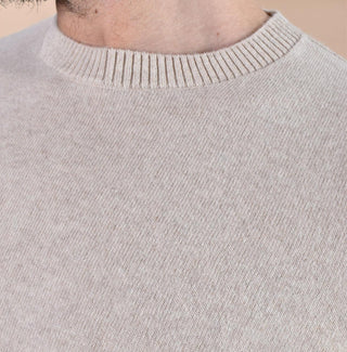 Maglia girocollo Daniele Alessandrini beige M02001 DANIELE ALESSANDRINI