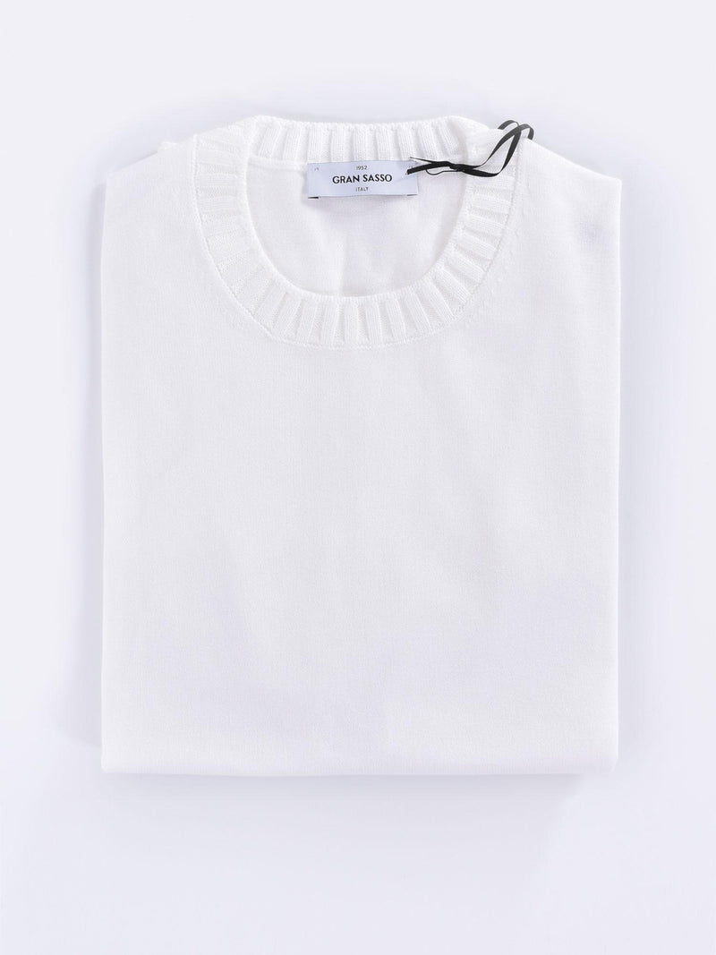 Maglia Gran Sasso mezza manica cotton egyptian bianco 