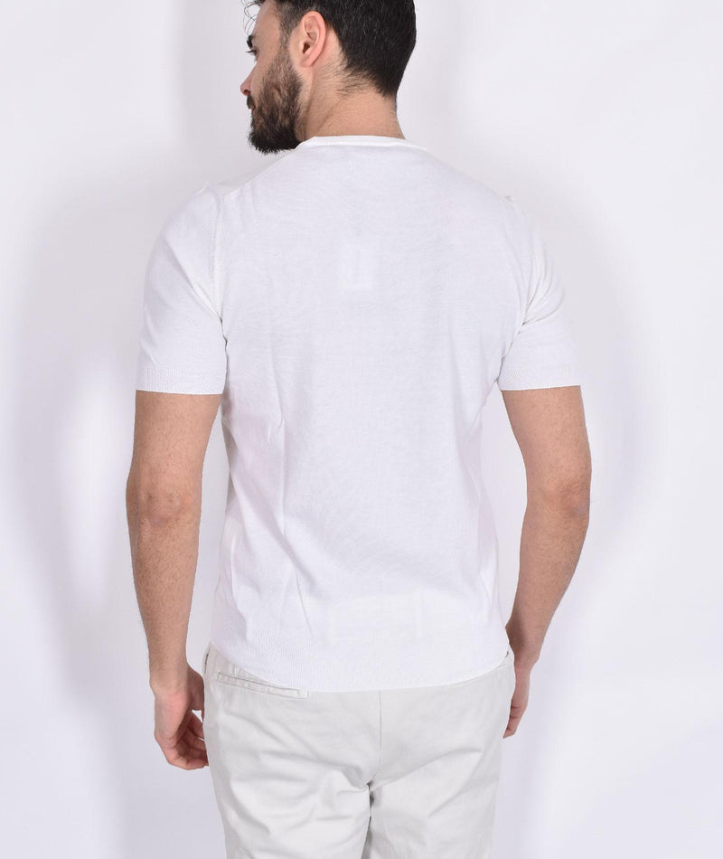 Maglia Gran Sasso mezza manica organic cotton bianca 