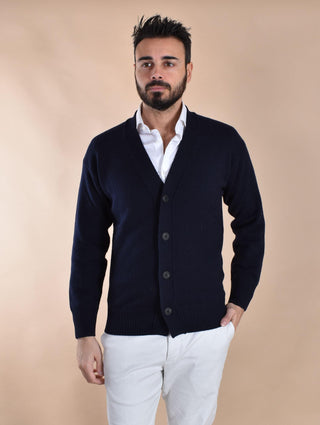Cardigan Gran Sasso Super Geelong blu 23188 25051598 GRAN SASSO