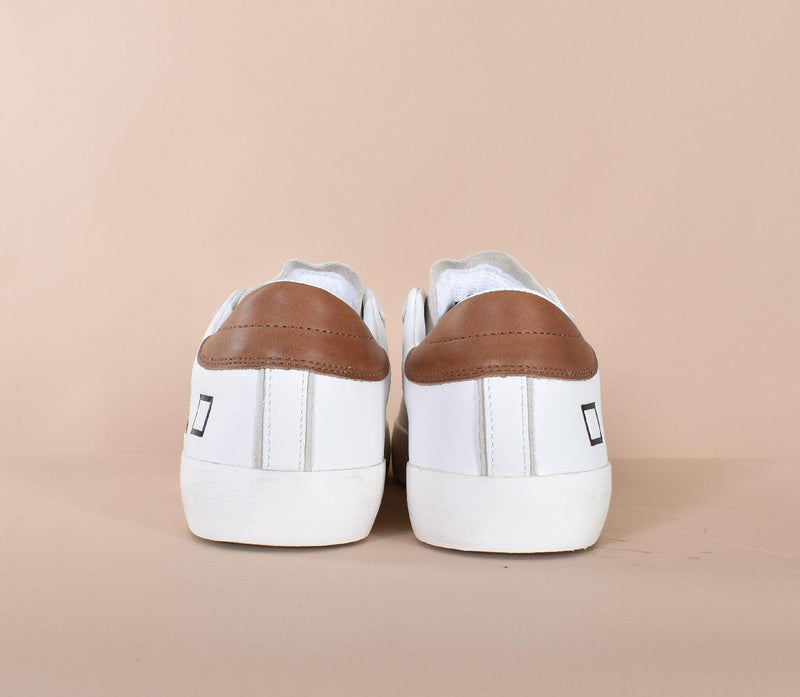Sneakers DATE hill low bianco cuoio ML431-HL-CA-WIM8A D.A.T.E.