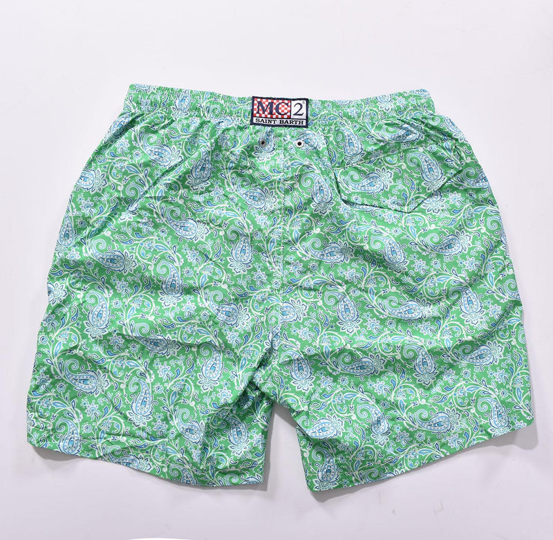 Costume Mc2 SAint Barth verde paisley flower damascato 0471257 MC2 SAINT BARTH
