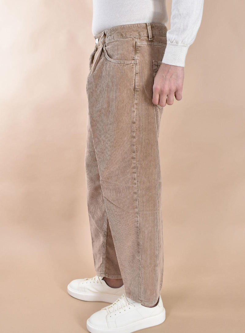 Pantalone Be Able velluto 5 tasche Fred beige VLF FRED03 BE ABLE