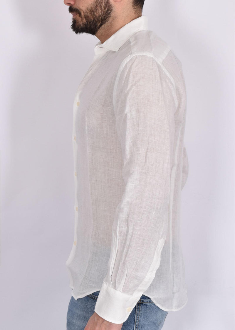 Camicia Mc2 Saint Barthbianca Pamplona lino 