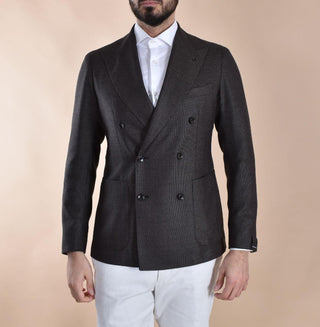 Giacca Tagliatore marrone doppiopetto microtrama super 110's 1SMC20K 060109M3192 TAGLIATORE