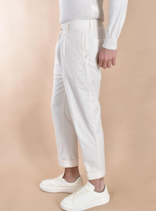 Pantalone Berwich ecru costine velluto Chiaia DV0122BX275 BERWICH