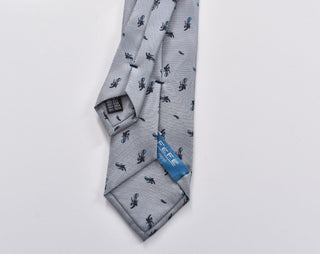 Cravatta Fefe  seta asso bastoni grigio chiaro Scaramantia VARIE3 FEFE