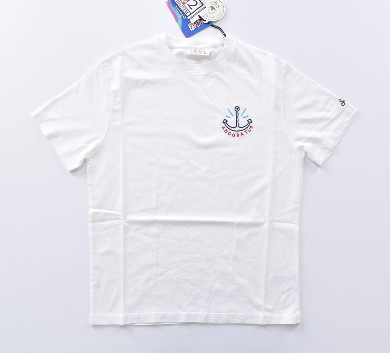 T-shirt Mc2 Saint Barth bianca ancora tu 0501001 MC2 SAINT BARTH