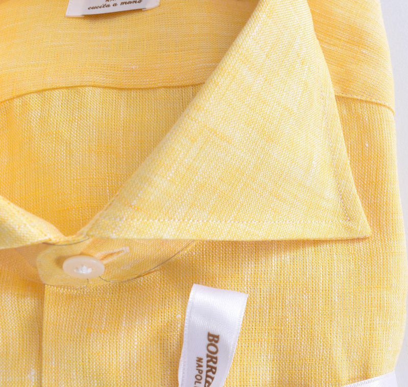 Camicia Borriello lino giallo marechiaro 