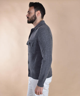 Cardigan camicia Gran Sasso super geelong grigio 13109 25079093 GRAN SASSO