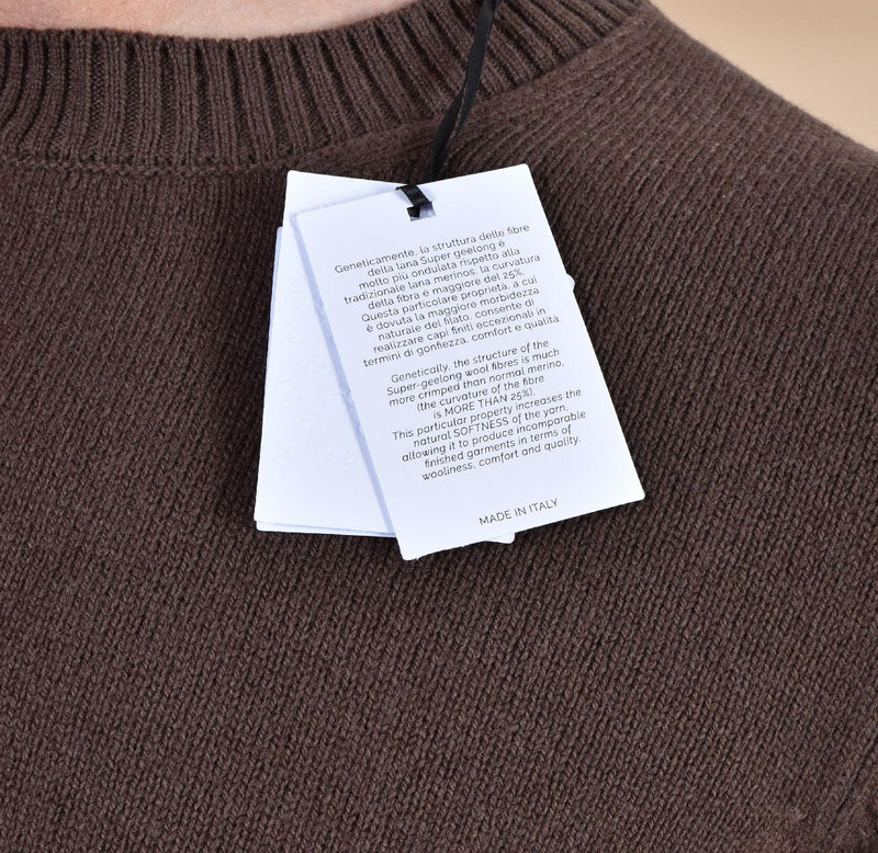 Maglia Gran Sasso marrone girocollo Super Geelong 23131 25012177 GRAN SASSO