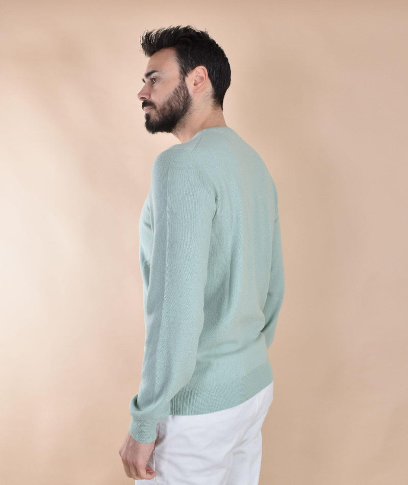 Maglia Gran Sasso cashmere lana salvia 55159 19699417 GRAN SASSO