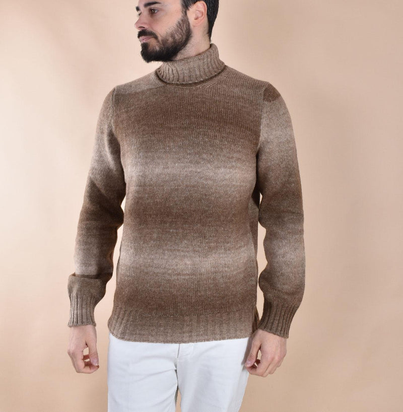 Maglia dolcevita Gran Sasso marrone sfumature 13868 18900130 GRAN SASSO