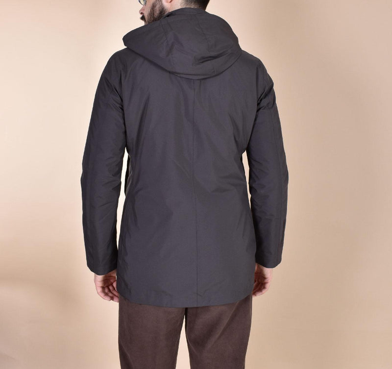 Spolverino People of Shibuya cappotto Takuya marrone cappuccio PM773290 People of Shibuya