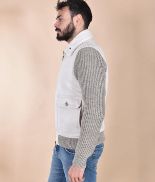 Giubbotto eco montone BoB PAGE maniche maglia PAGE13301 BOB