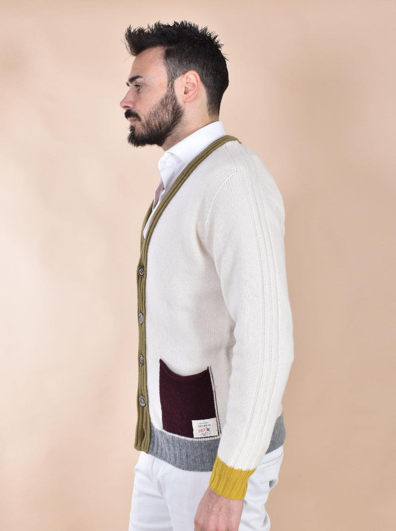 Cardigan BoB Cork bianco multicolor CORK01 BOB