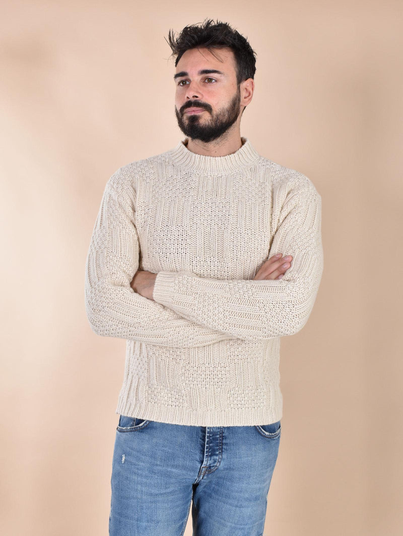 Maglia Rakkì collo cratere bianco avorio Tim Buckley TIMMY01 Rakkì