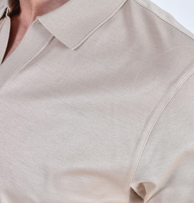 Polo Gran Sasso filo scozia beige 