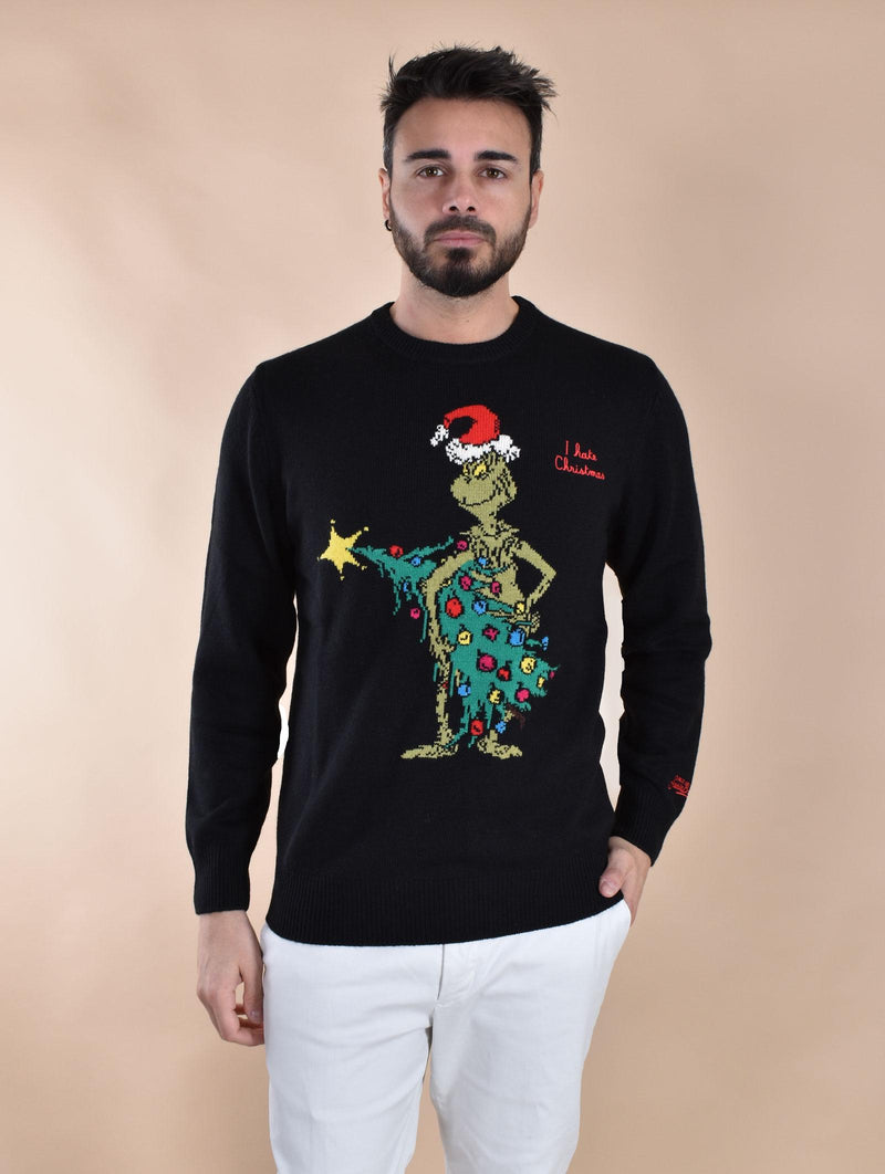 Maglia Mc2 Saint Barth Grinch CHristmas nera 0249000 MC2 SAINT BARTH