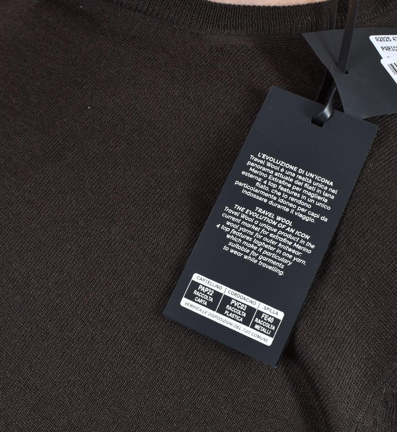 Maglia Gran Sasso girocollo Travel wool marrone 43167 17190190 GRAN SASSO