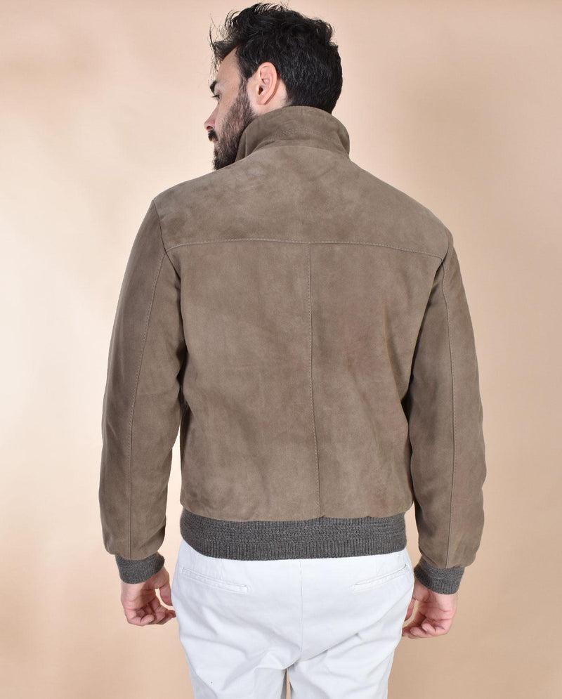 Giubbotto Jack Leather camoscio fango Tobia 