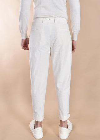 Pantalone Berwich ecru costine velluto Chiaia DV0122BX275 BERWICH