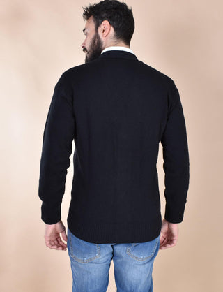 Cardigan Gran Sasso Super Geelong nero 23188 25051099 GRAN SASSO