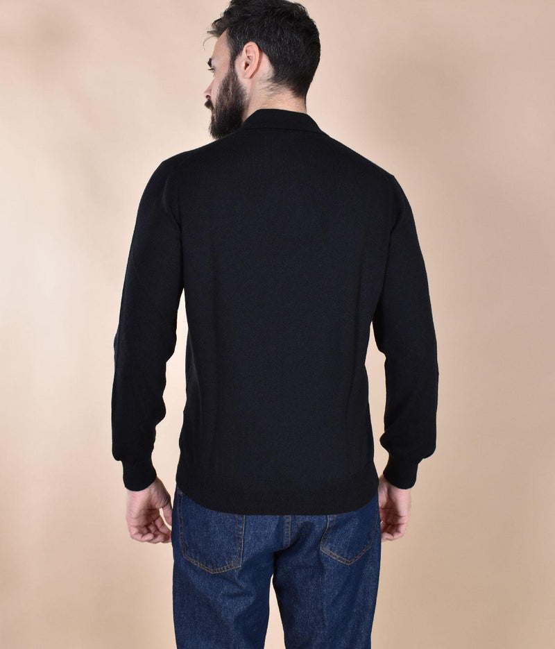 Polo Gran Sasso Athleisure nero senza bottoni scollo V 57189 14813099 GRAN SASSO