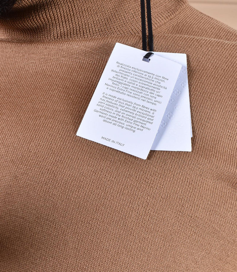 Maglia Gran Sasso lupetto cammello merinos extrafine 55155 14290149 GRAN SASSO