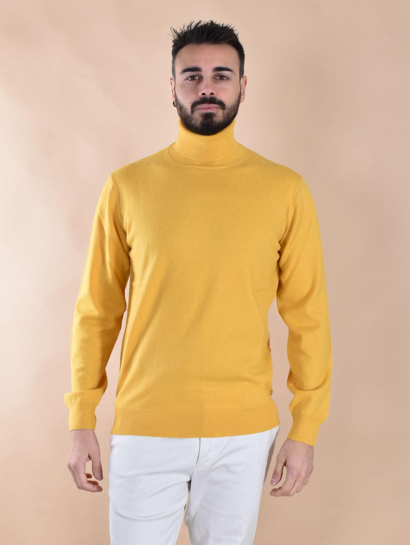 Maglia Della Ciana dolcevita cashmere lana senape 1802004 Della Ciana