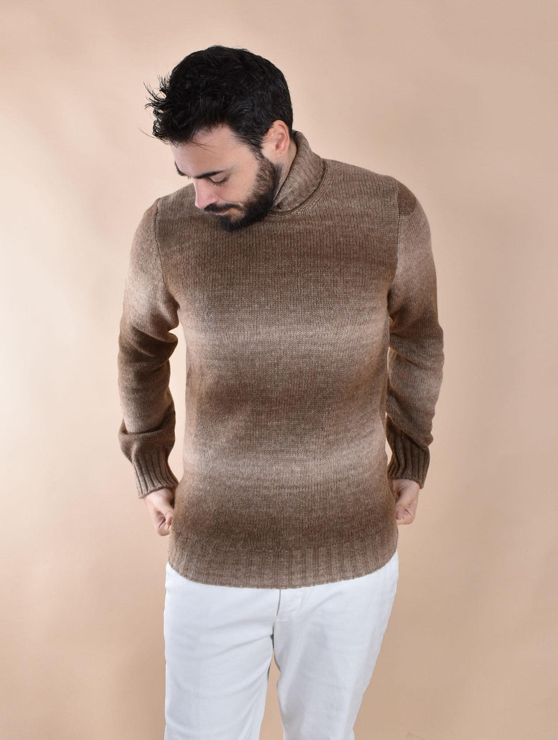 Maglia dolcevita Gran Sasso marrone sfumature 13868 18900130 GRAN SASSO